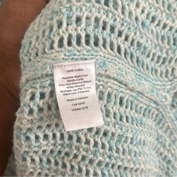 TALBOTS PLUS PETITE OPEN STITCH WOMEN SWEATSHIRT CREW NECK SPACE DYED PULL OVER - Picture 4 of 7